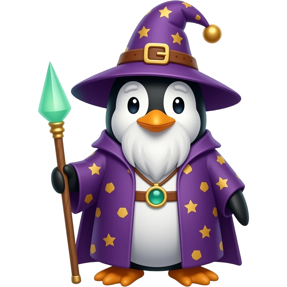 Penguin Wizard emoji