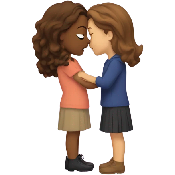 Courtney kissing Nancy emoji