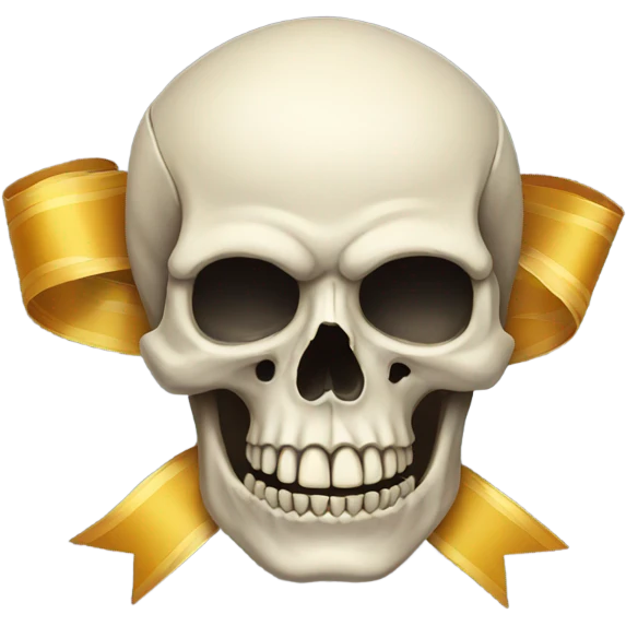 skull with ribbon emoji