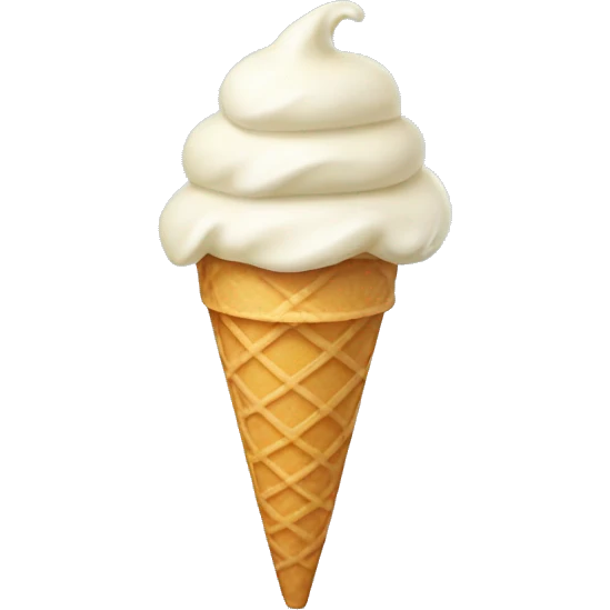 vanilla ice cream cone emoji