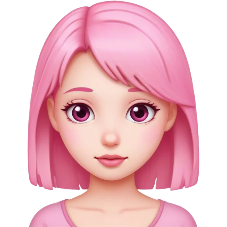 Pink cute girl emoji