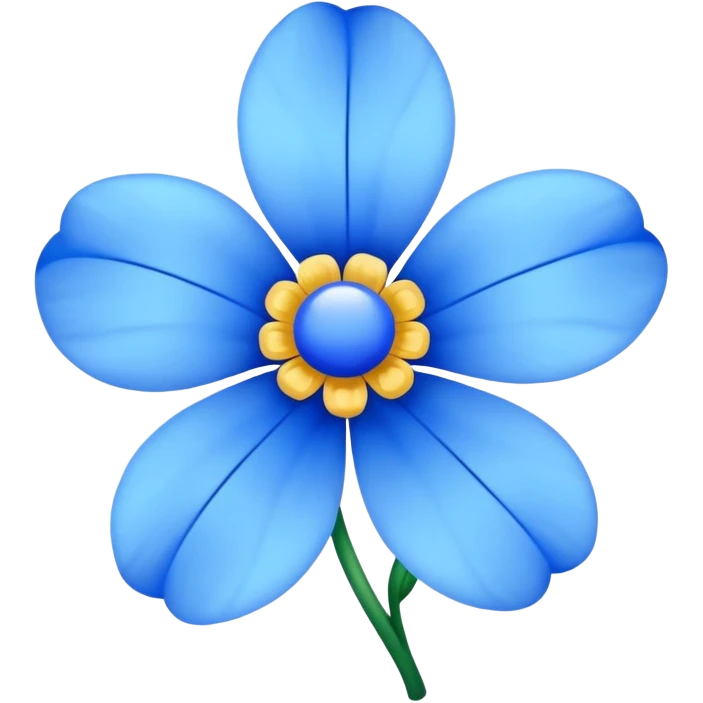 blue flower emoji