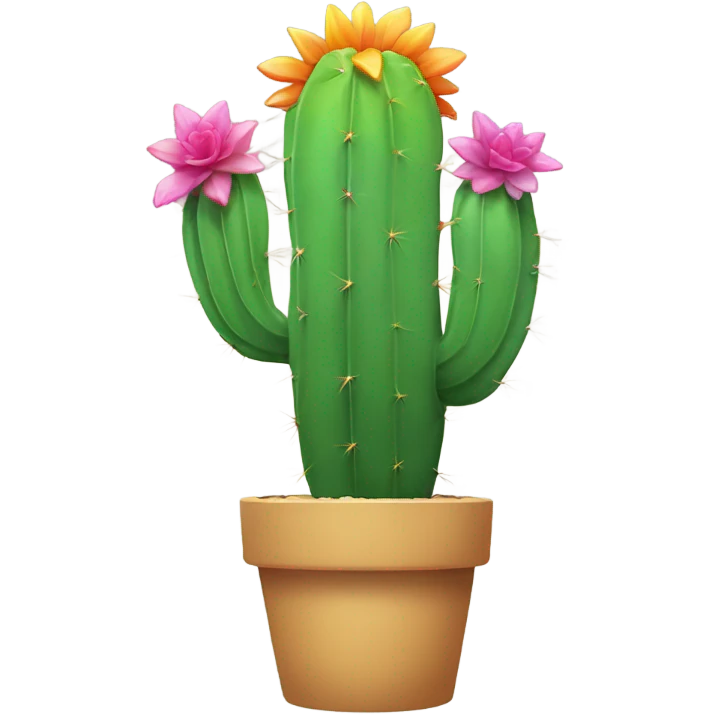 Rainbow cactus ￼ emoji