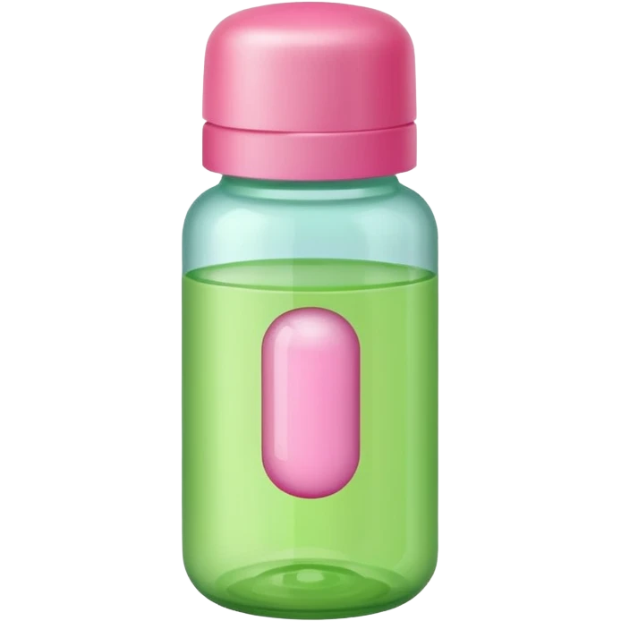 light green and pink vitamin bottle emoji