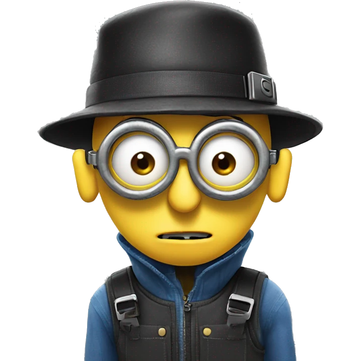 Despicable Me 4 minion with mind control hat emoji