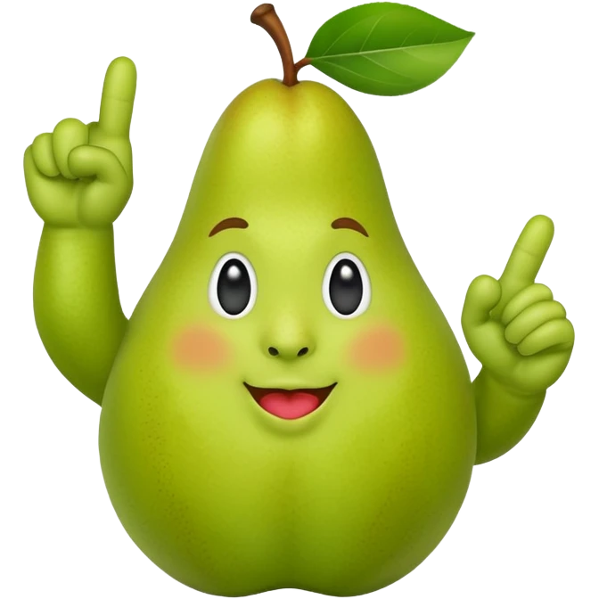 Eine Birne die Mittelfinger zeigt  emoji