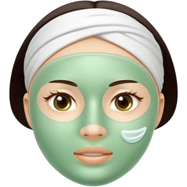 A light green spa face mask  emoji