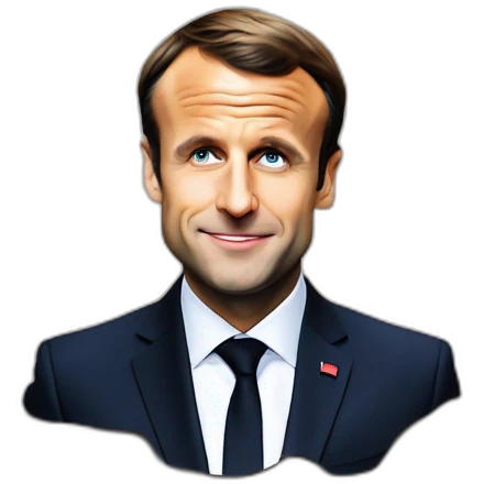 Emmanuel Macron qui tag sur un mur emoji