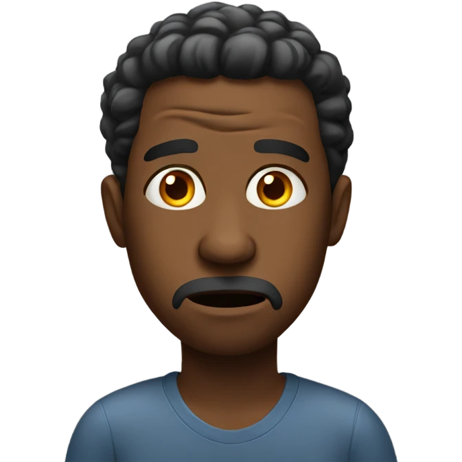 Confused black man emoji