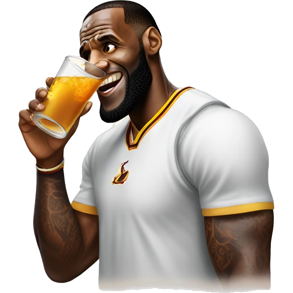 LeBron drinking lehenny emoji