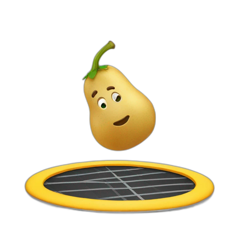 Patate sauté sur  trampoline emoji