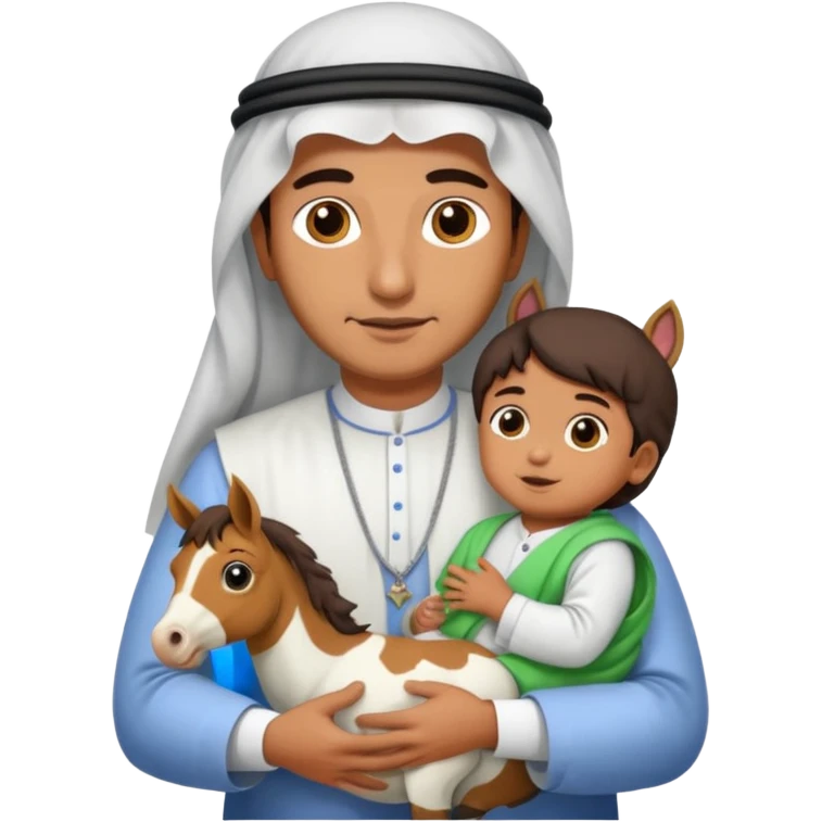 uae sheikh hoding a baby horse emoji