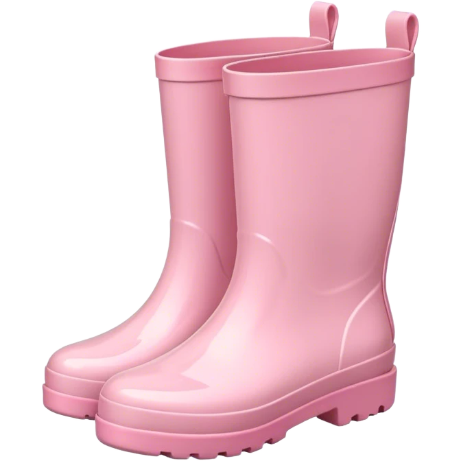 Tiny light pink rain boots emoji