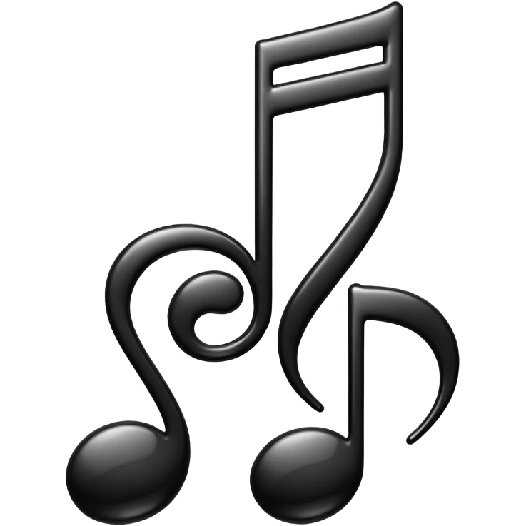 black music note emoji