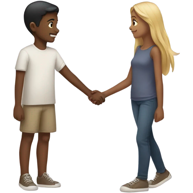 Girl Holding Hands with Boy  emoji