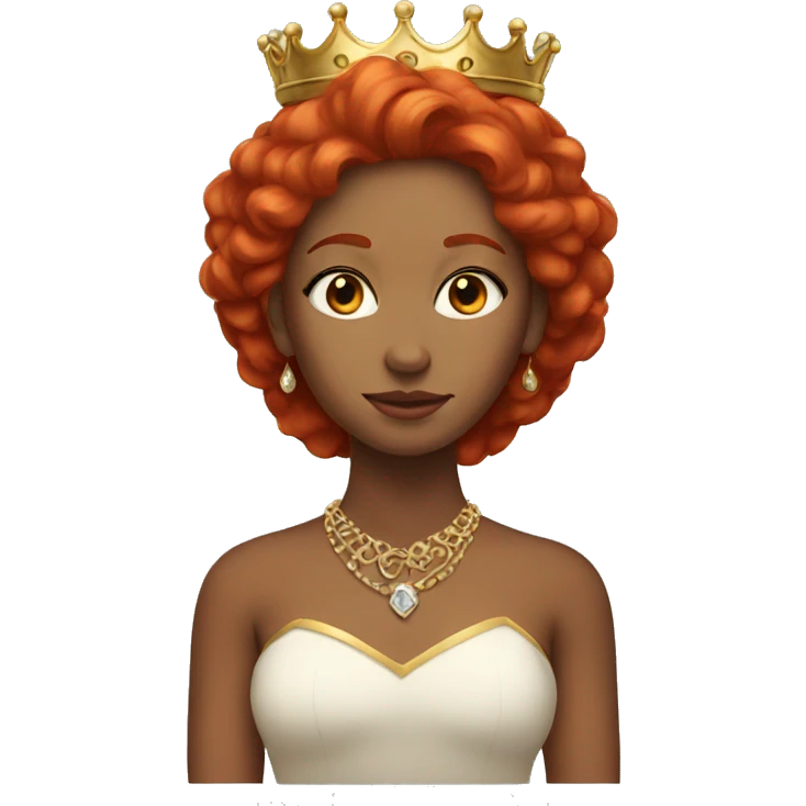 Red head girl, as a queen emoji