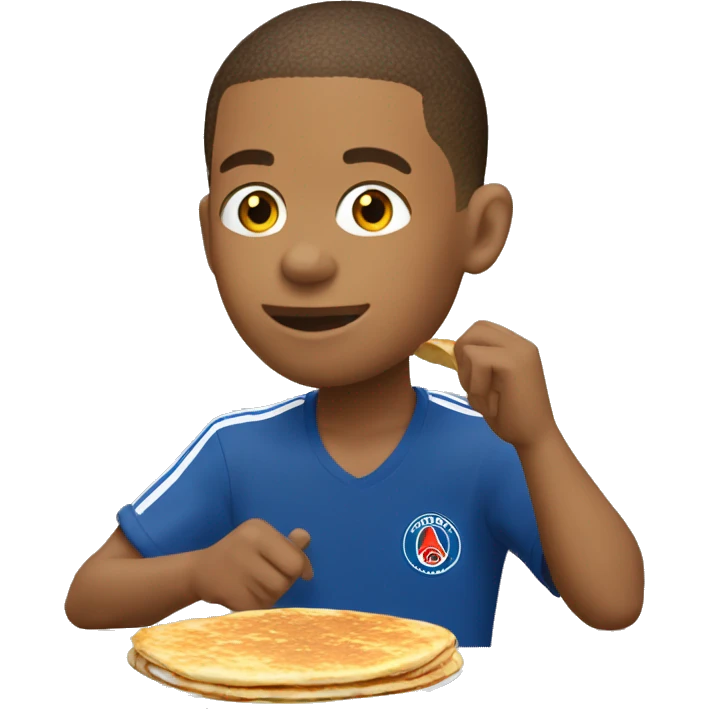 Mbappe qui mange des crêpes  emoji