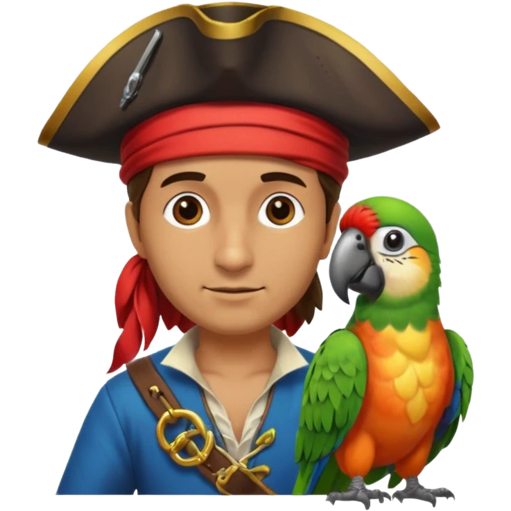 pirate and parrot emoji