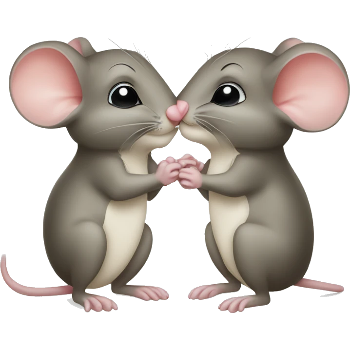 two mice kissing  emoji