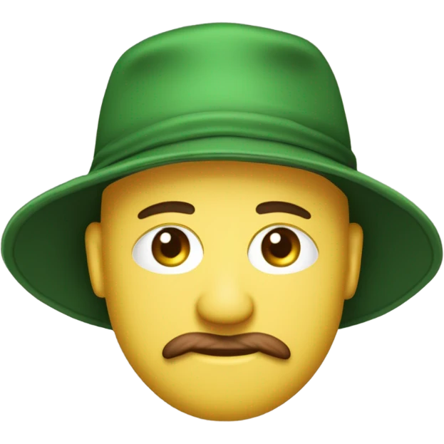 Bøttehatt med jordbær emoji
