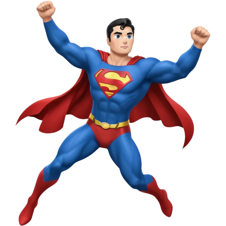 Superman flying over a landscape emoji