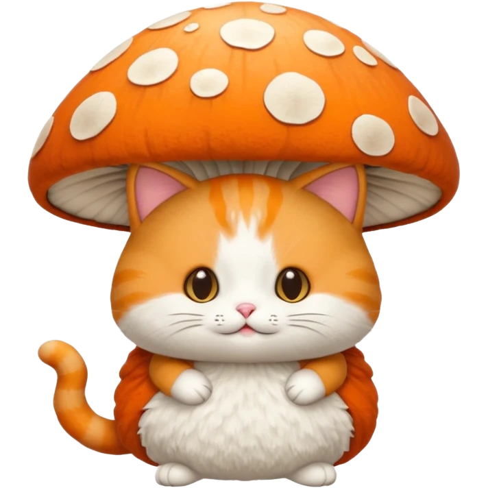 Cat in mushroom costume emoji