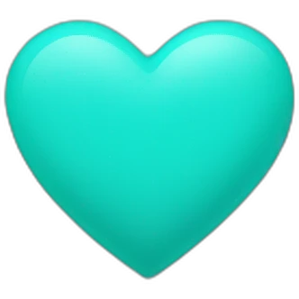 Turquoise heart emoji