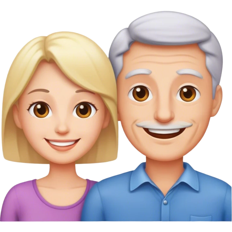 Mom and Dad smiling emoji