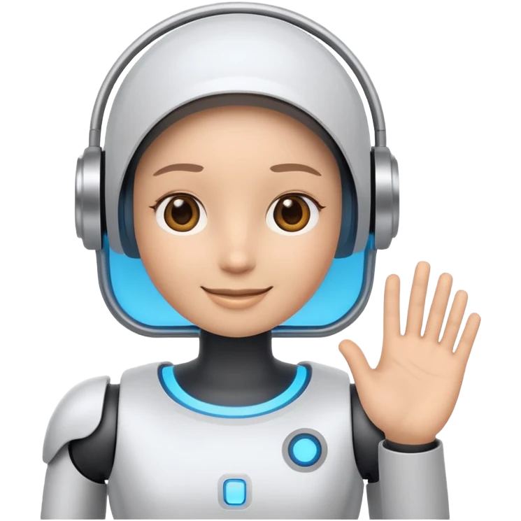 I want an AI chat bot image which represents as chat bot assitant. emoji