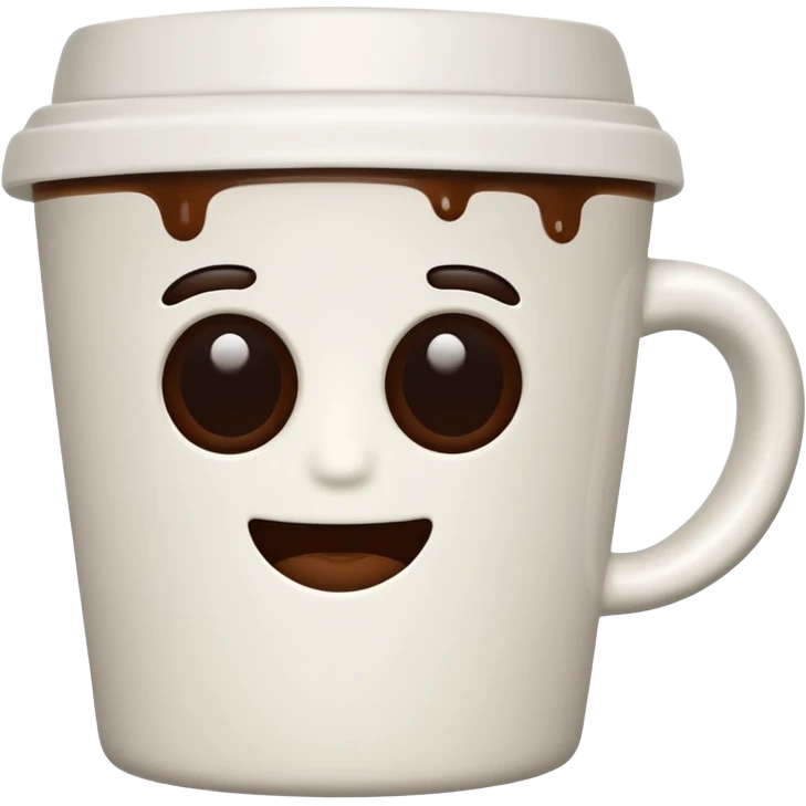 A coffee cup without a face emoji