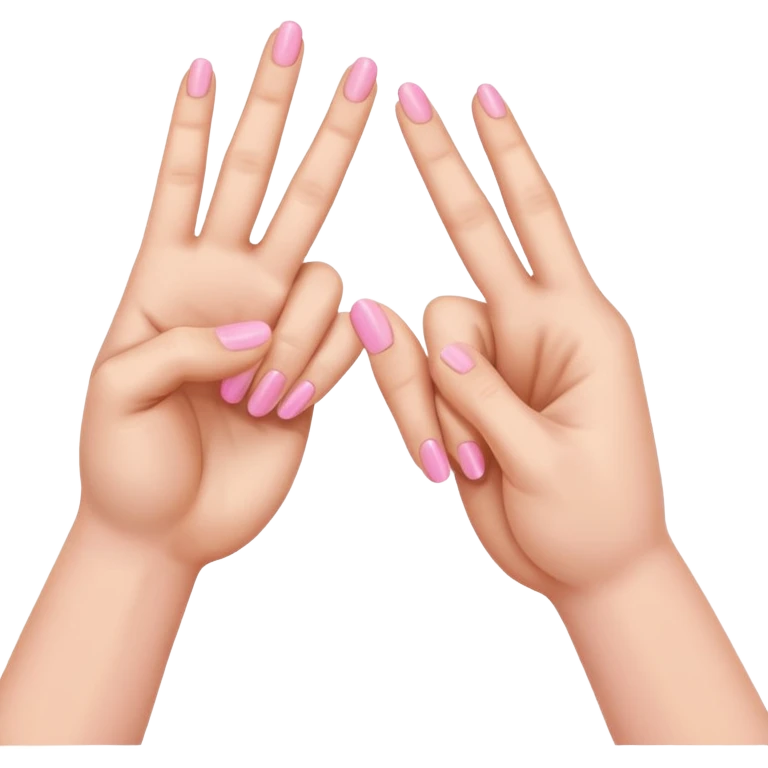 two hands facing each other with pinky fingers raised, pinky promise, simple and expressive emoji