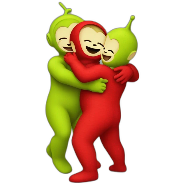 Teletubbies hug emoji
