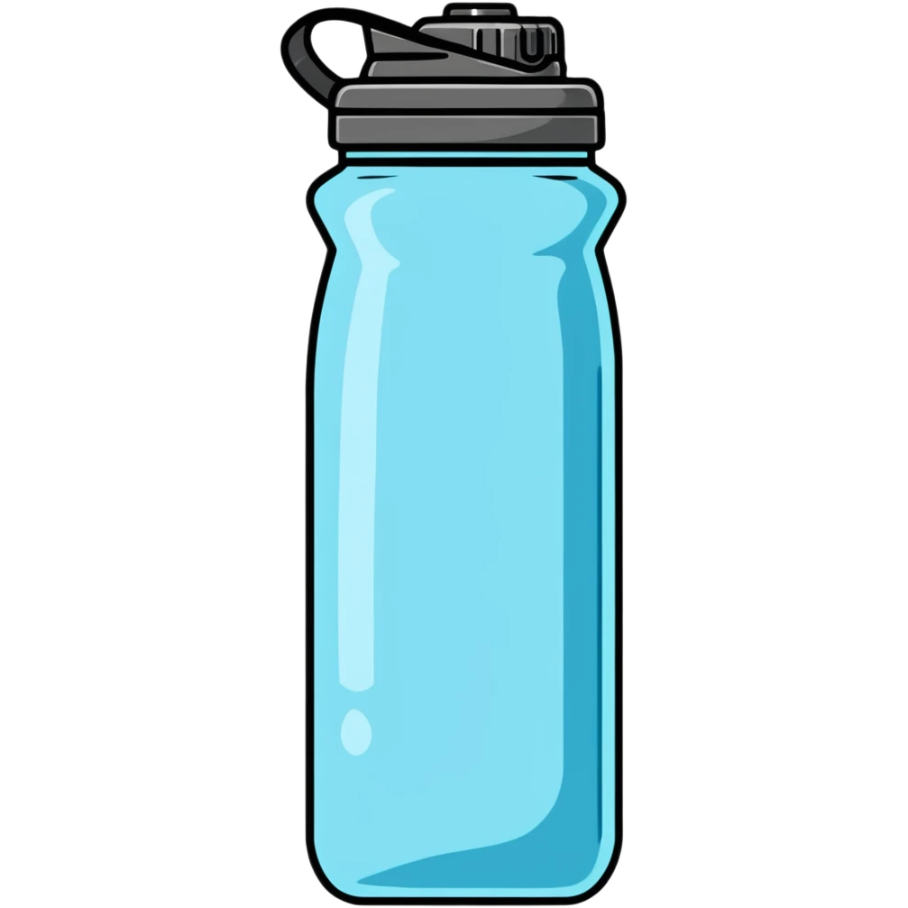botella de agua con hielos emoji