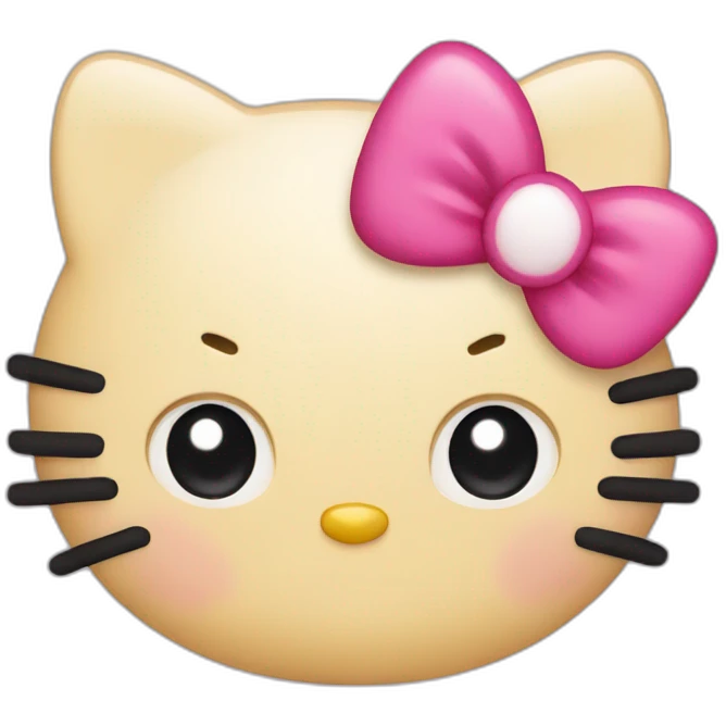 Hello kitty face emoji