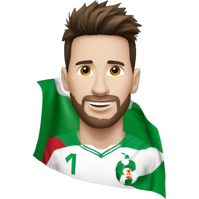 Messi avec le drapeau de l’algerie emoji