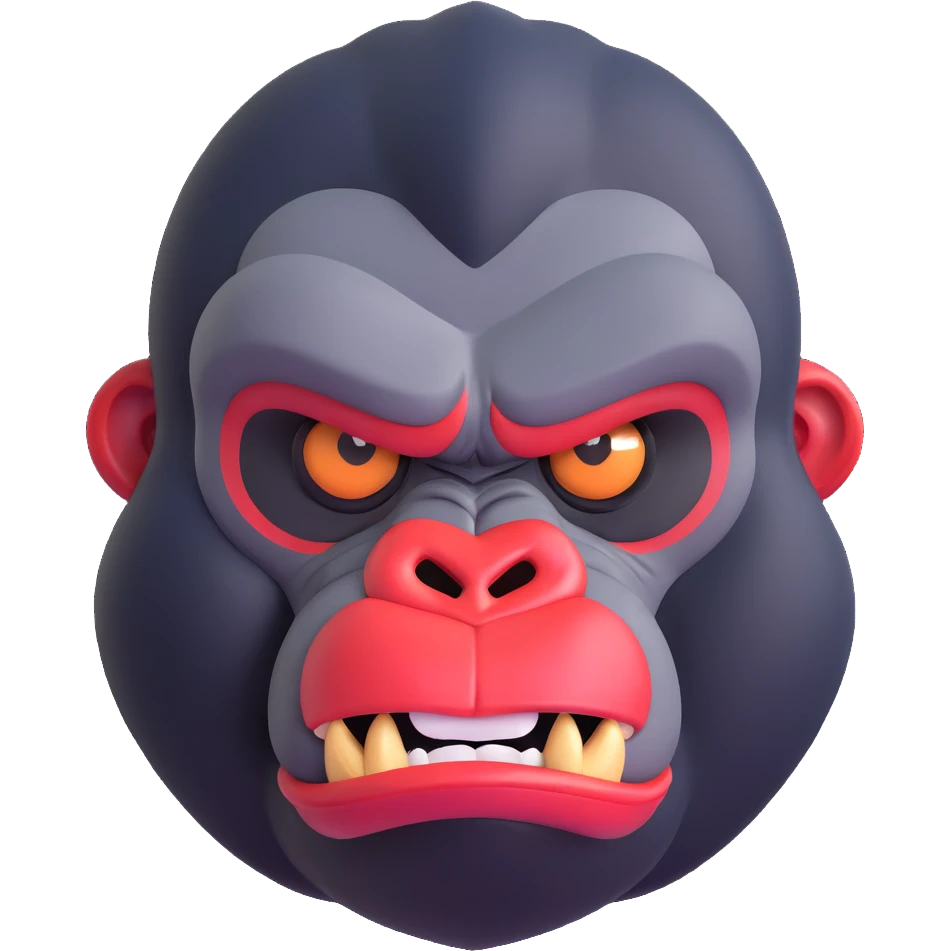 gorilla head ungry emoji