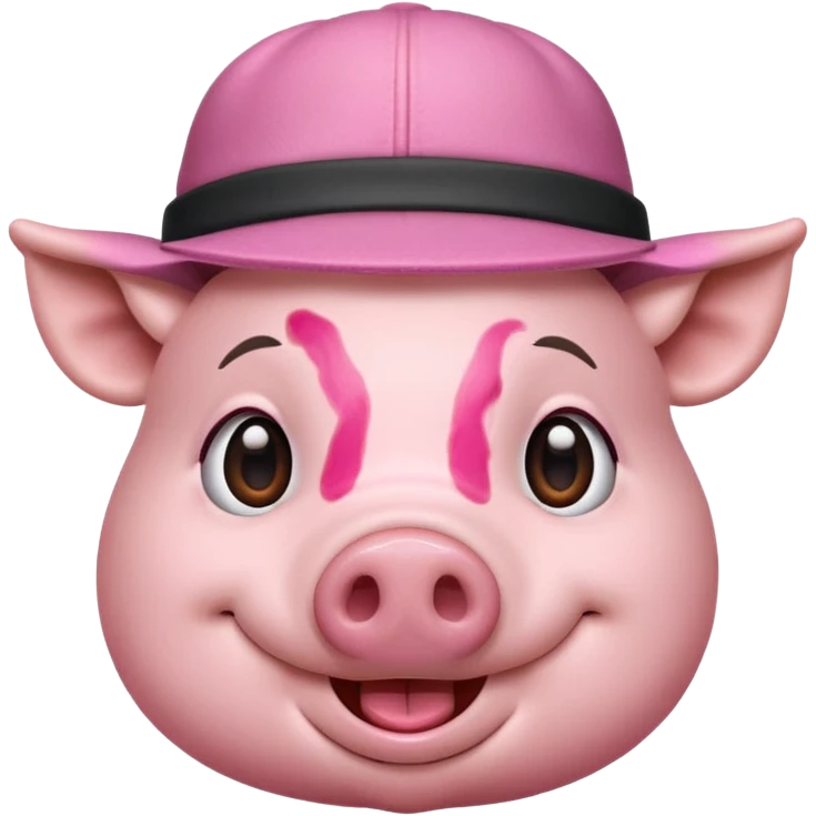 pig wear hat emoji