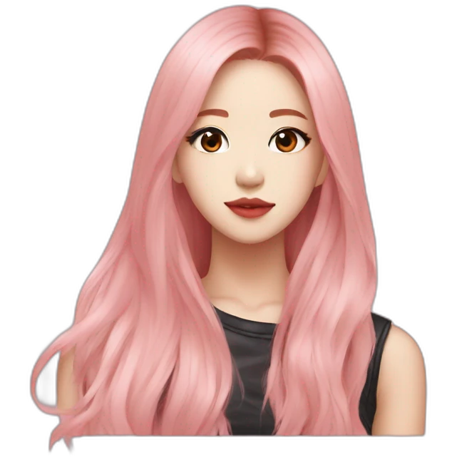 rosé blackpink rock style emoji