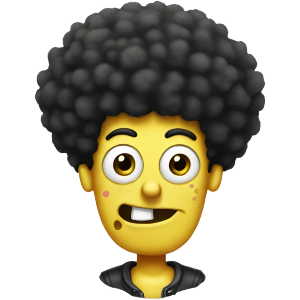 SpongeBob with an afro emoji