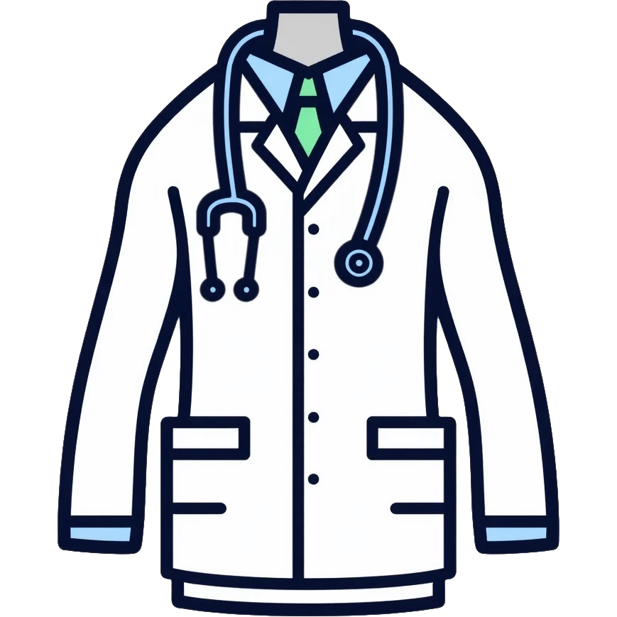 isolated white doctor coat emoji