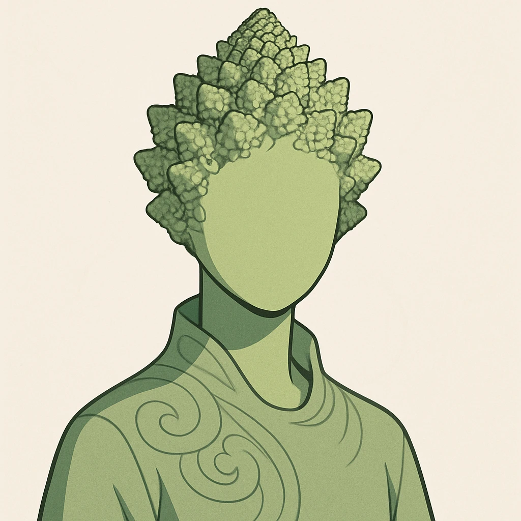 faceless chou romanesco, style 4 emoji