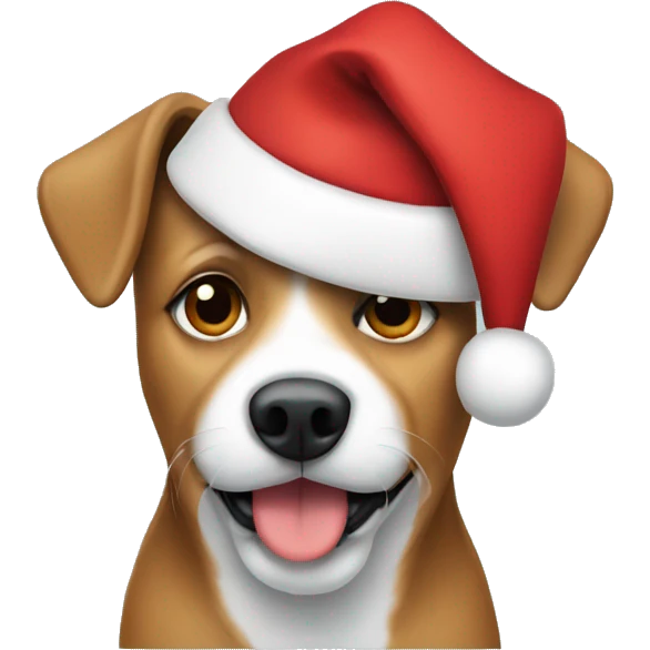 Dog with Santa hat emoji