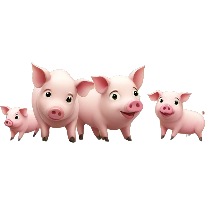 countryside with pigs  emoji