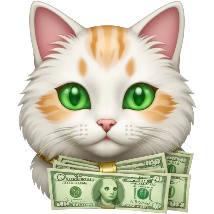 Cat with money emoji