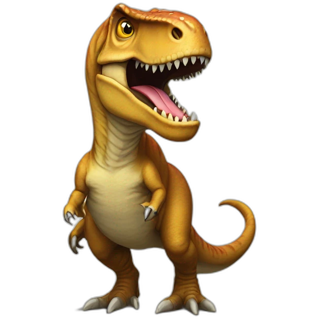 Donald Trump sur un T. Rex emoji