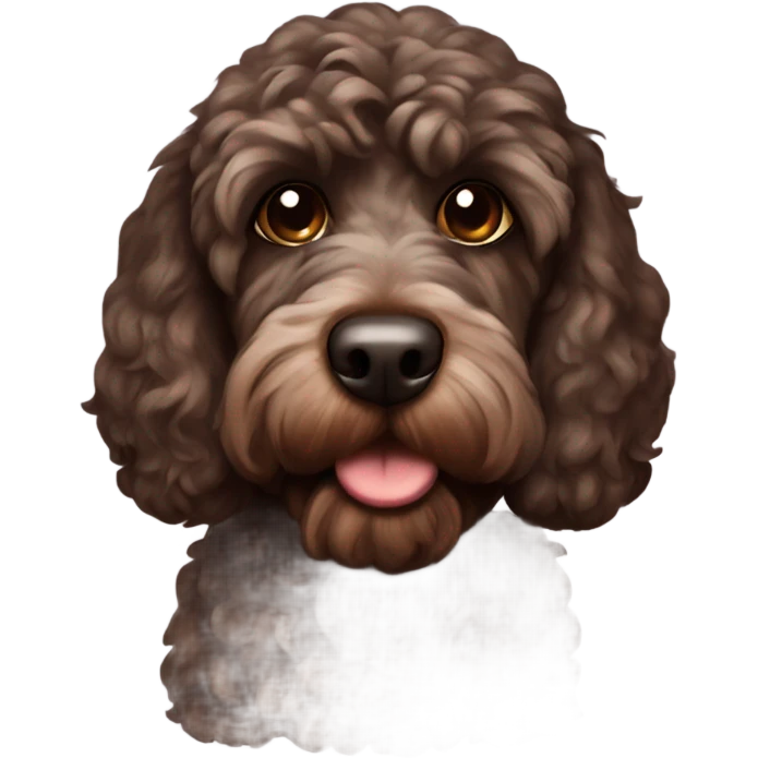 dark brown cockapoo  emoji
