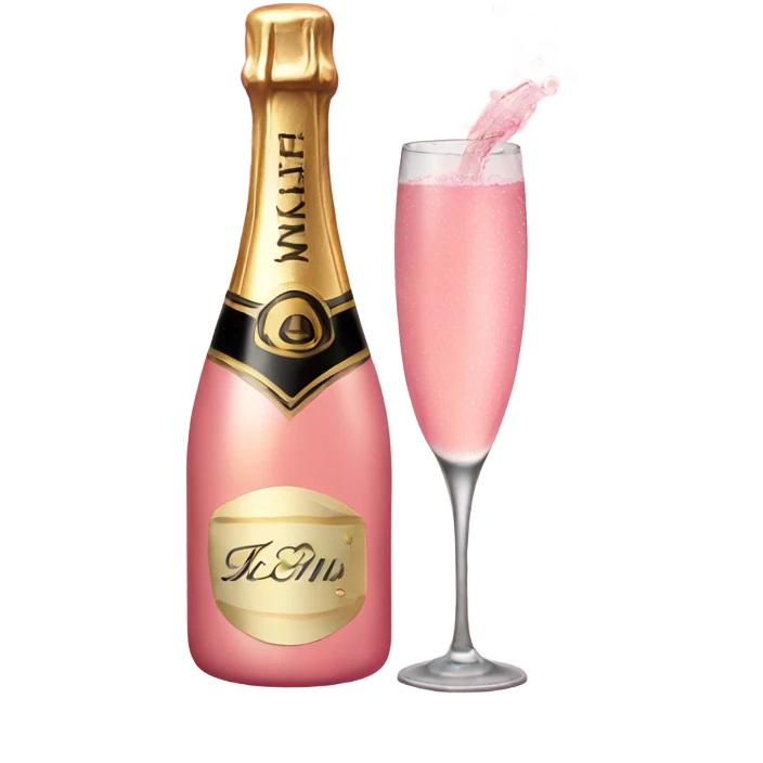 Pink champagne emoji