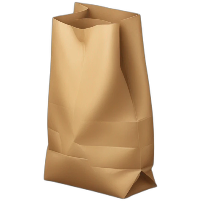 a full length person hiding their head in a paper bag emoji