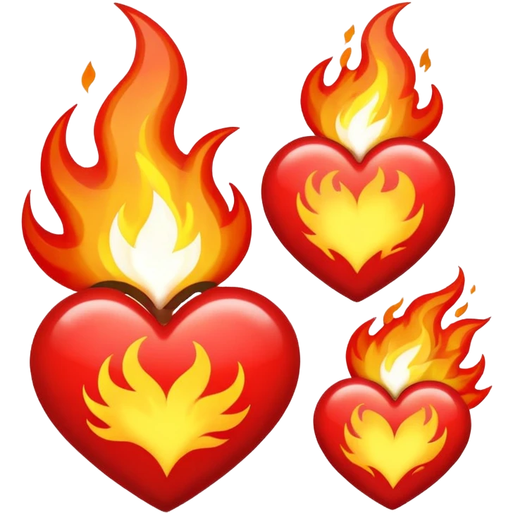 Make flaming hearts in all colours but heart would be separate nature emoji