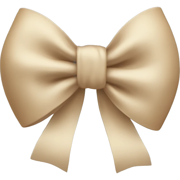 Beige bow emoji